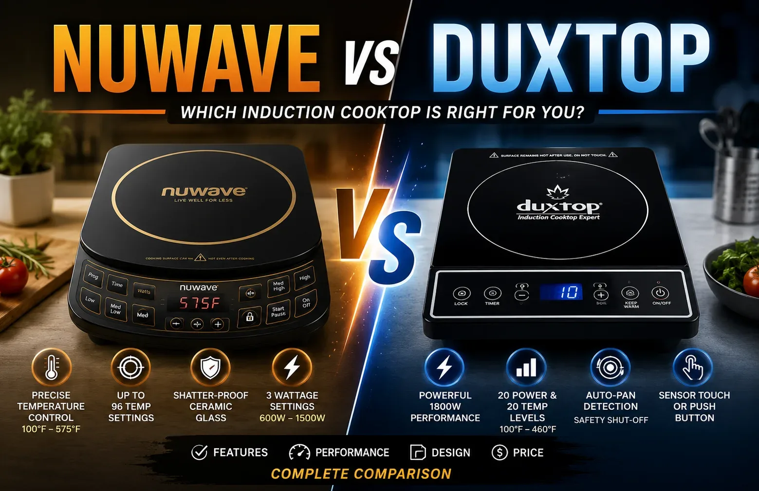 NuWave vs Duxtop: Tested & Proven Winner For Big to small Kitchen