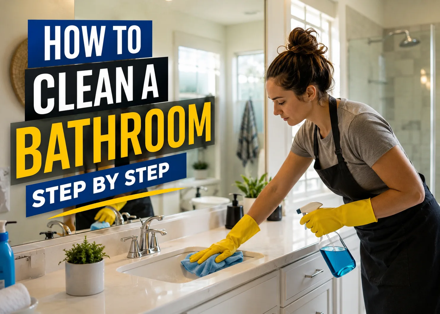 How to clean a bathroom step by step Made Simple & Easy