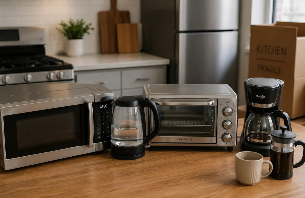 Modern kitchen setup with moving vibe