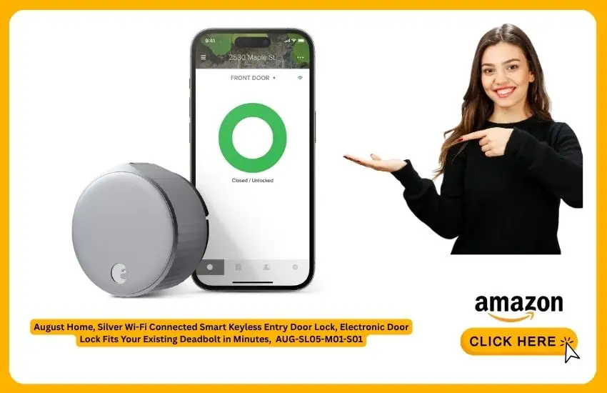 August Home, Silver Wi-Fi Connected Smart Keyless Entry Door Lock